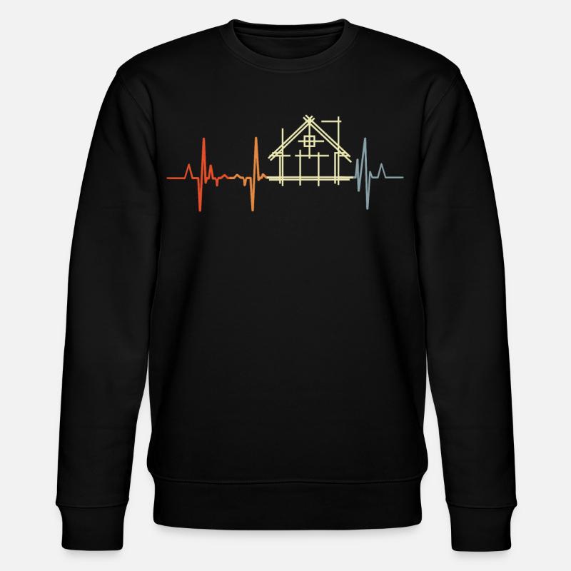 Architecte Cardiogram Look Rétro - Sweat bio CHANGER Stanley/Stella Unisexe - noir