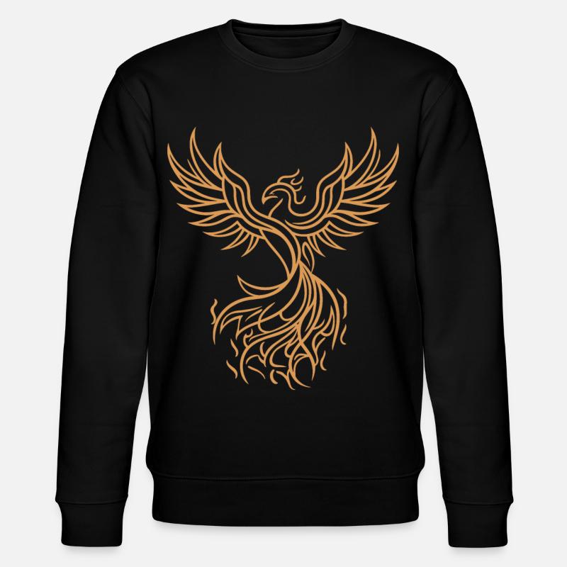 Phönix Mythischer Feuervogel Auferstehender Stammeskunst - Stanley/Stella Unisex Bio-Sweatshirt CHANGER  - Schwarz