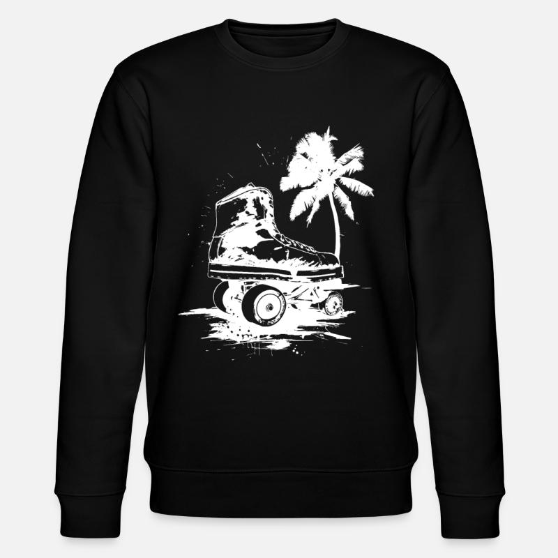 Roller Skating Drawing - Stanley/Stella CHANGER Unisex Organic Sweatshirt - black