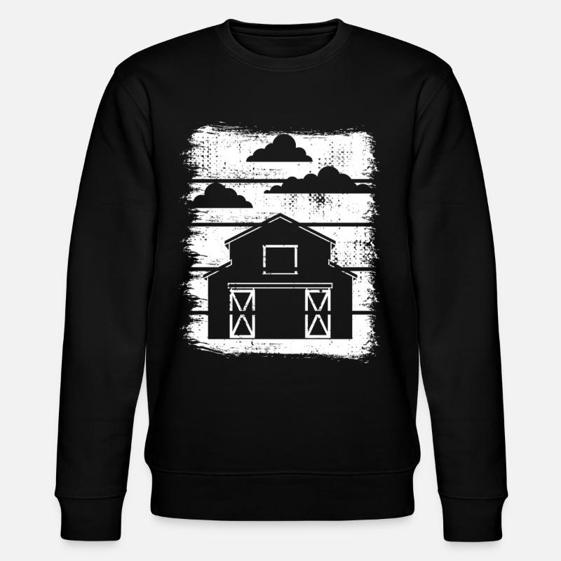 Scheune Zeichnung - Stanley/Stella Unisex Bio-Sweatshirt CHANGER - Schwarz