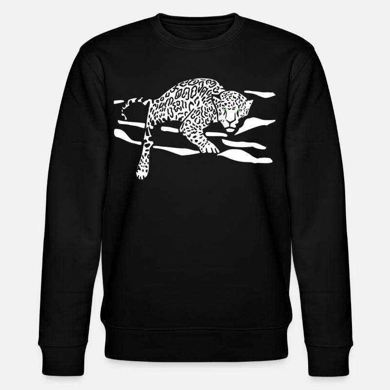 Silhouette de saut léopard - Sweat bio CHANGER Stanley/Stella Unisexe - noir