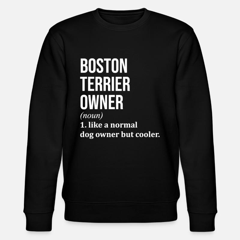 Boston Terrier - Stanley/Stella Unisex Bio-Sweatshirt CHANGER - Schwarz