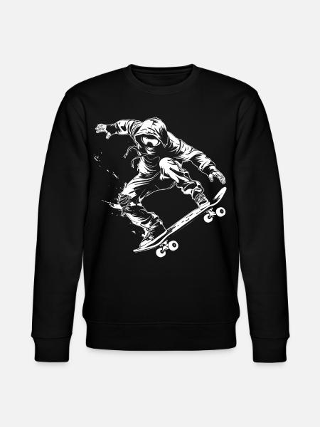 Skateboarder Cartoon Look - Stanley/Stella CHANGER Unisex Organic Sweatshirt - black