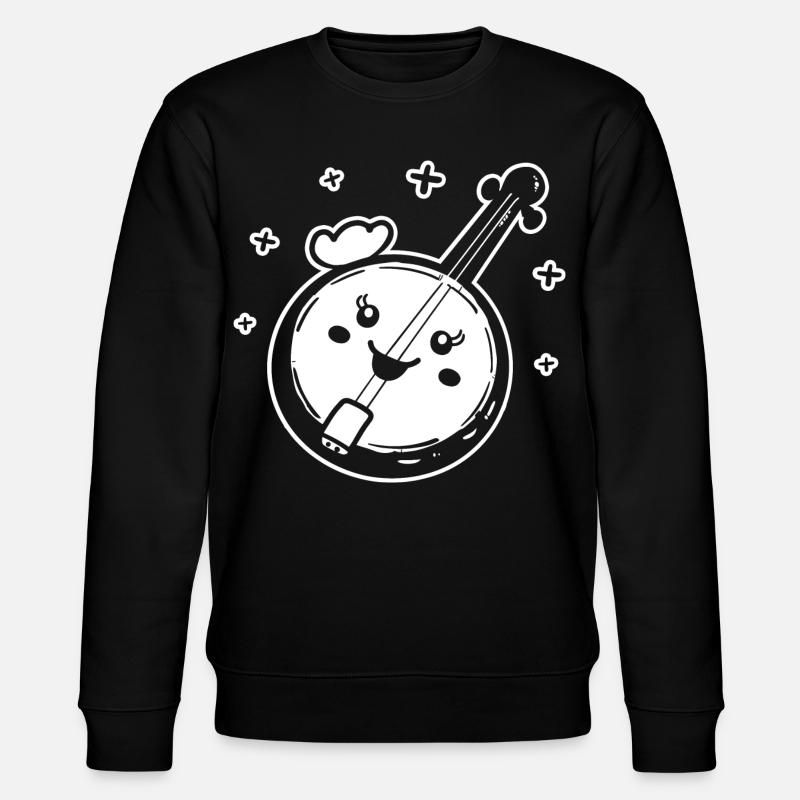 Banjo Cartoon Stil - Stanley/Stella Unisex Bio-Sweatshirt CHANGER  - Schwarz
