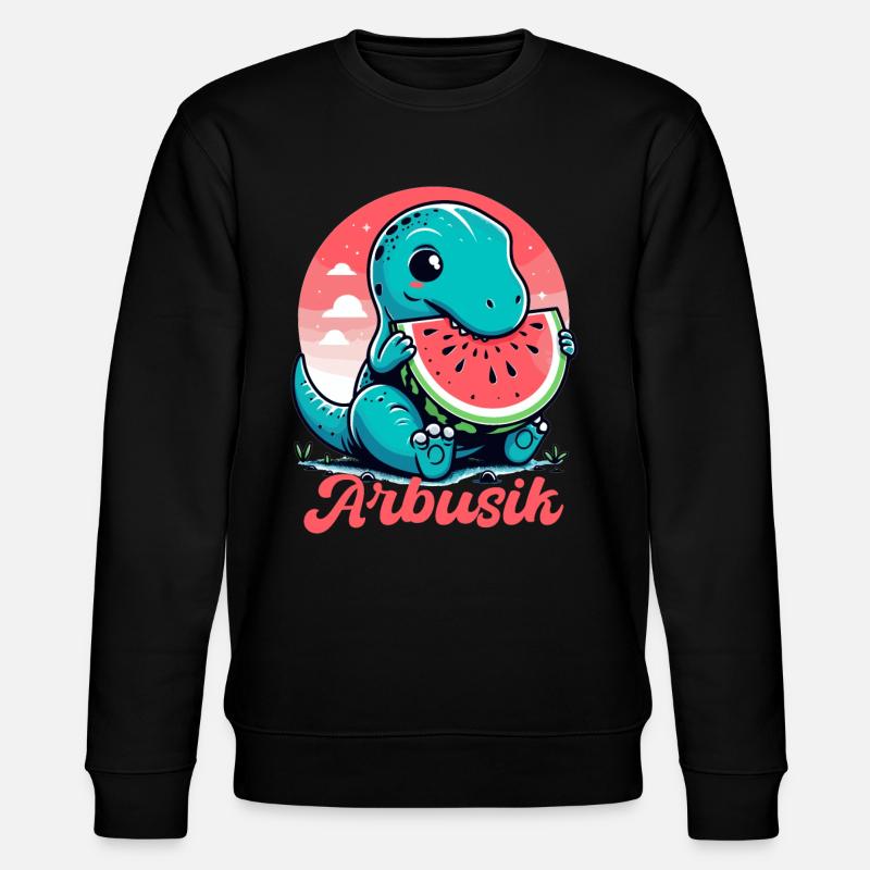Mignon T-Rex Pastèque Arbusik Cadeau - Sweat bio CHANGER Stanley/Stella Unisexe - noir
