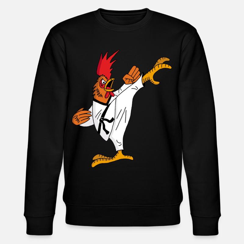 Rooster and Karate - Stanley/Stella CHANGER Unisex Organic Sweatshirt - black
