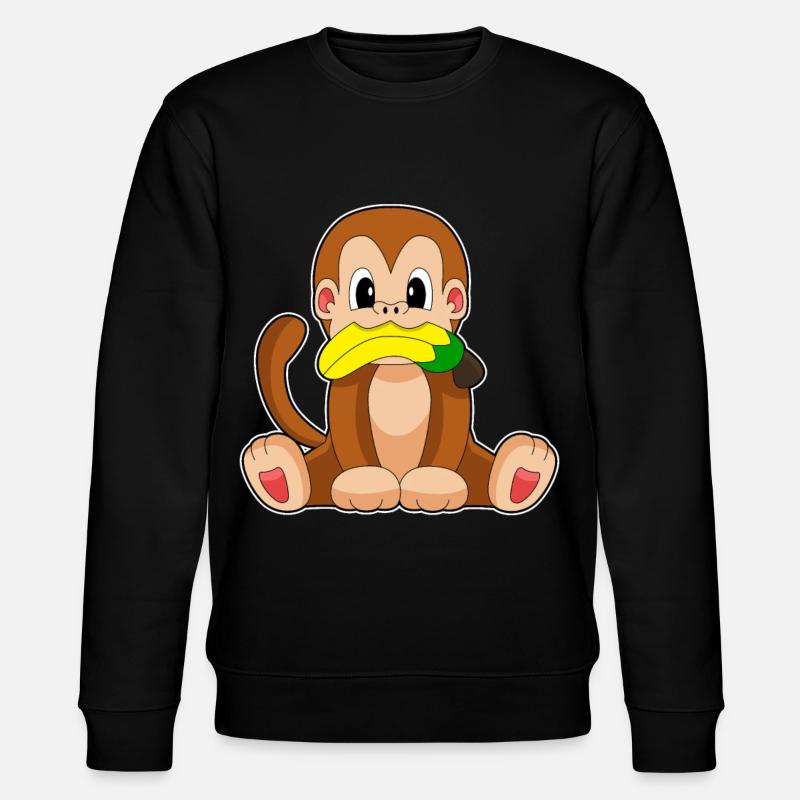Singe Banane - Sweat bio CHANGER Stanley/Stella Unisexe - noir