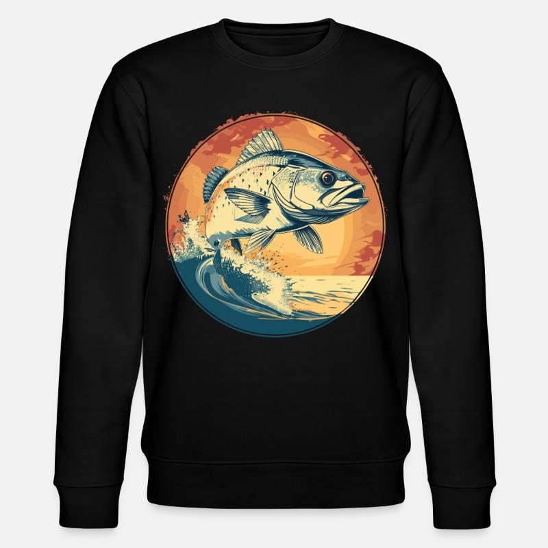 Illustration de poisson - Sweat bio CHANGER Stanley/Stella Unisexe - noir