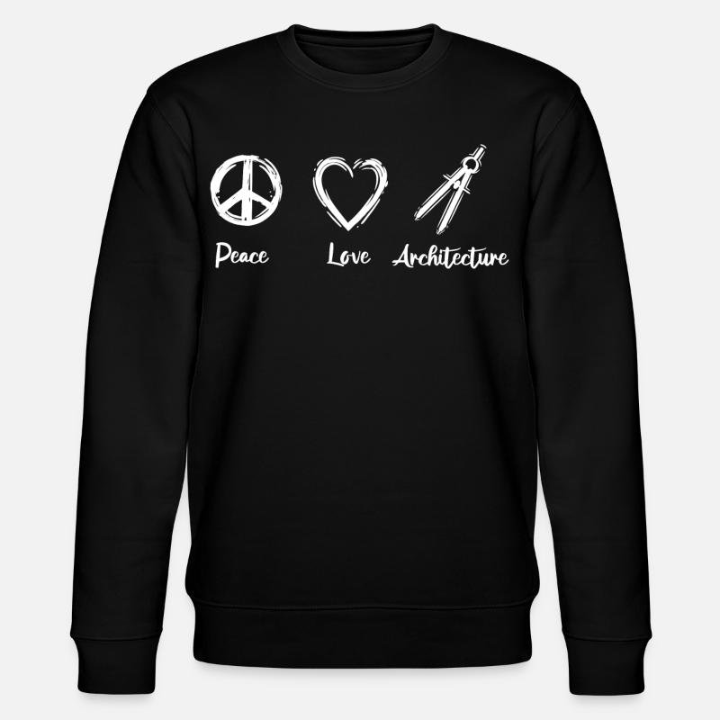 I love architecture - Stanley/Stella CHANGER Unisex Organic Sweatshirt - black