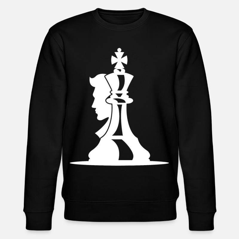 Chess Player Drawing - Stanley/Stella CHANGER Unisex Organic Sweatshirt - black
