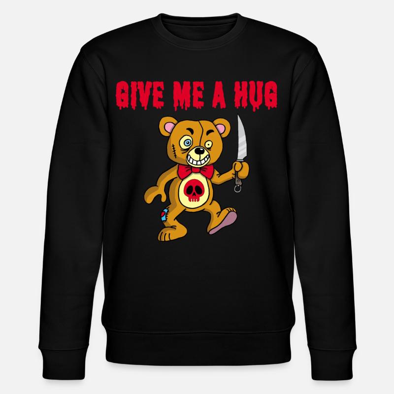 Psychopathischer Teddybär - Stanley/Stella Unisex Bio-Sweatshirt CHANGER  - Schwarz