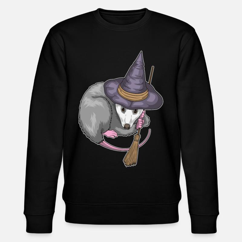Possums Halloween Witch - Stanley/Stella CHANGER Unisex Organic Sweatshirt - black