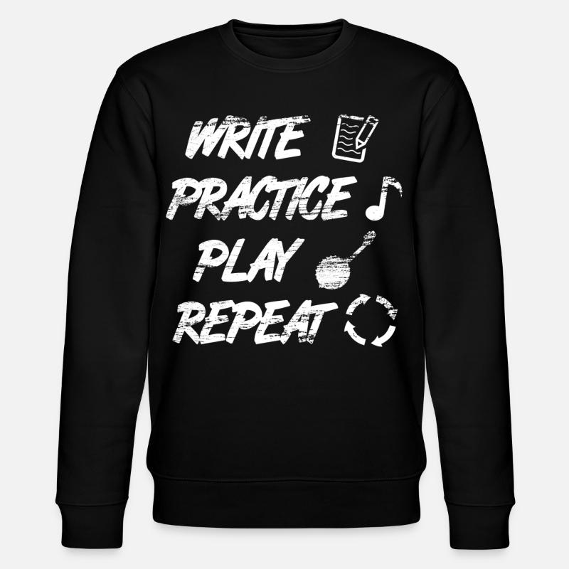 Lustiger Banjospruch - Stanley/Stella Unisex Bio-Sweatshirt CHANGER  - Schwarz