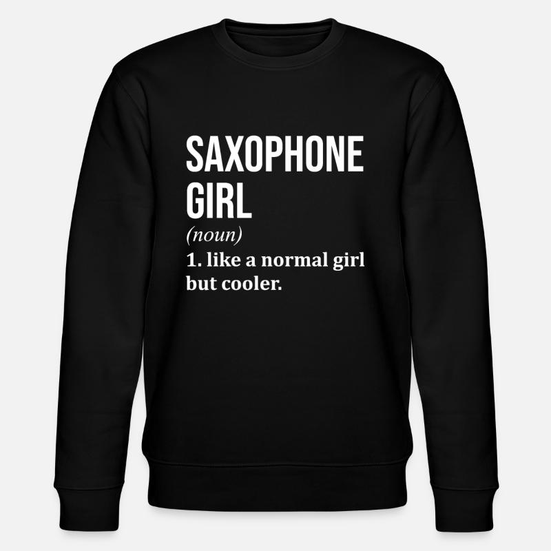 Saxophon - Stanley/Stella Unisex Bio-Sweatshirt CHANGER  - Schwarz