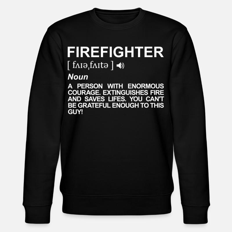 Feuerwehrmann Definition - Stanley/Stella Unisex Bio-Sweatshirt CHANGER  - Schwarz