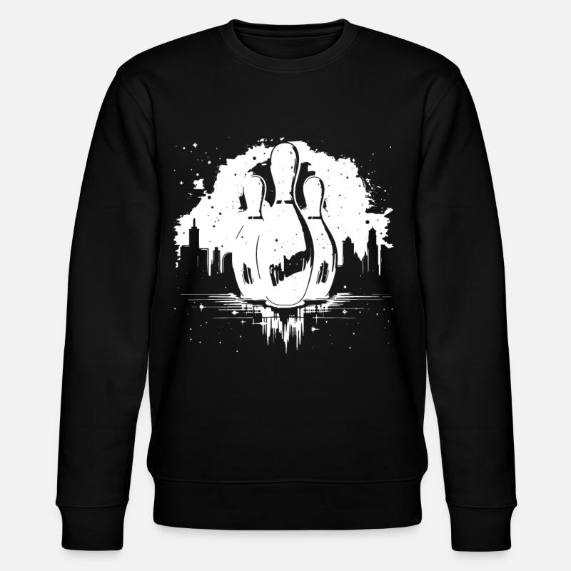 Bowling Zeichnung - Stanley/Stella Unisex Bio-Sweatshirt CHANGER  - Schwarz