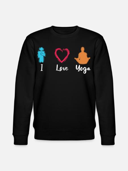 I love yoga - Stanley/Stella CHANGER Unisex Organic Sweatshirt - black