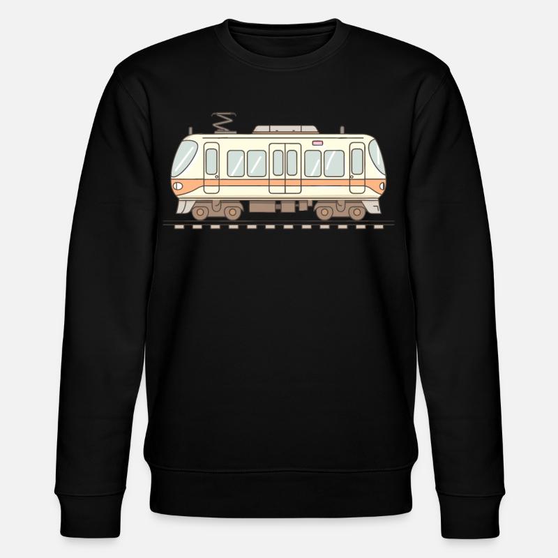 Eisenbahn Comic Look - Stanley/Stella Unisex Bio-Sweatshirt CHANGER  - Schwarz