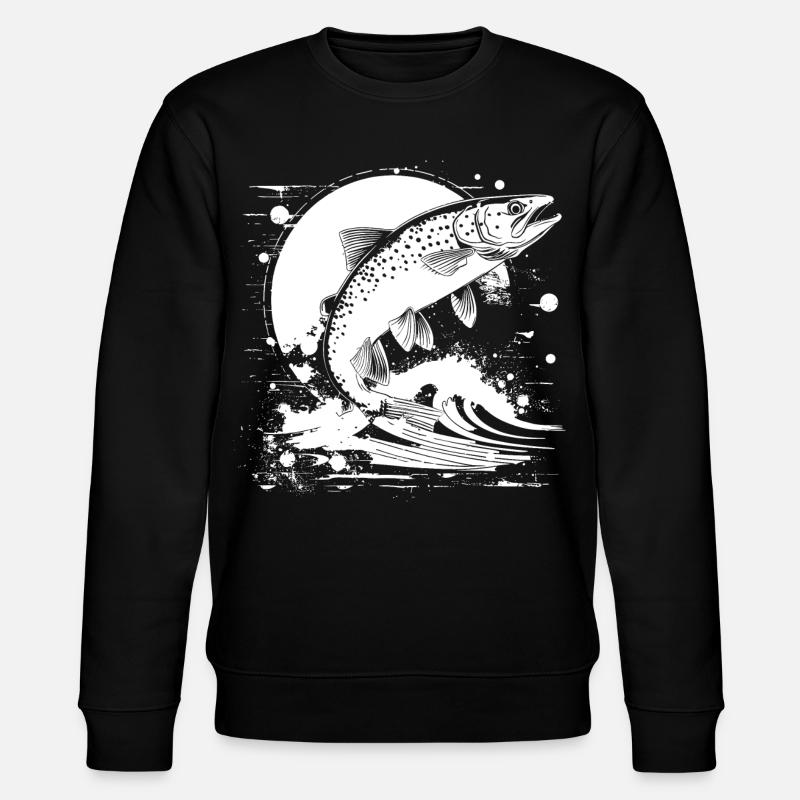 Fischerei Grafik - Stanley/Stella Unisex Bio-Sweatshirt CHANGER  - Schwarz