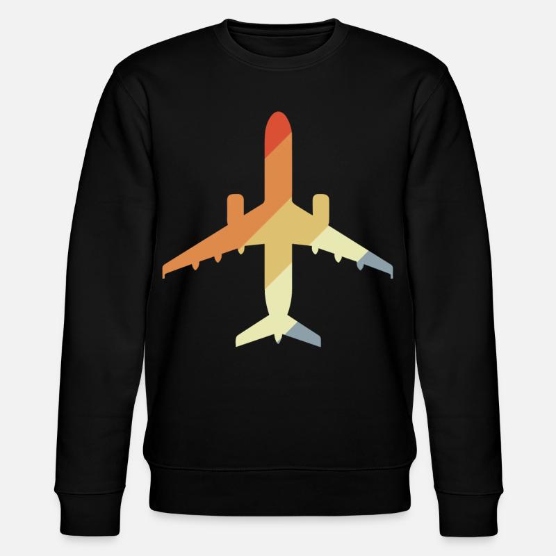 Flugzeug Retro - Stanley/Stella Unisex Bio-Sweatshirt CHANGER  - Schwarz