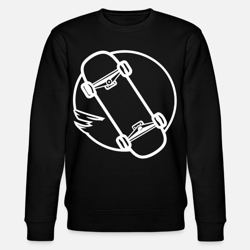Skateboard Zeichnung - Stanley/Stella Unisex Bio-Sweatshirt CHANGER  - Schwarz