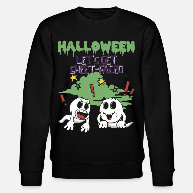 Halloween - Let's get Sheet-Faced - Stanley/Stella Unisex Bio-Sweatshirt CHANGER  - Schwarz