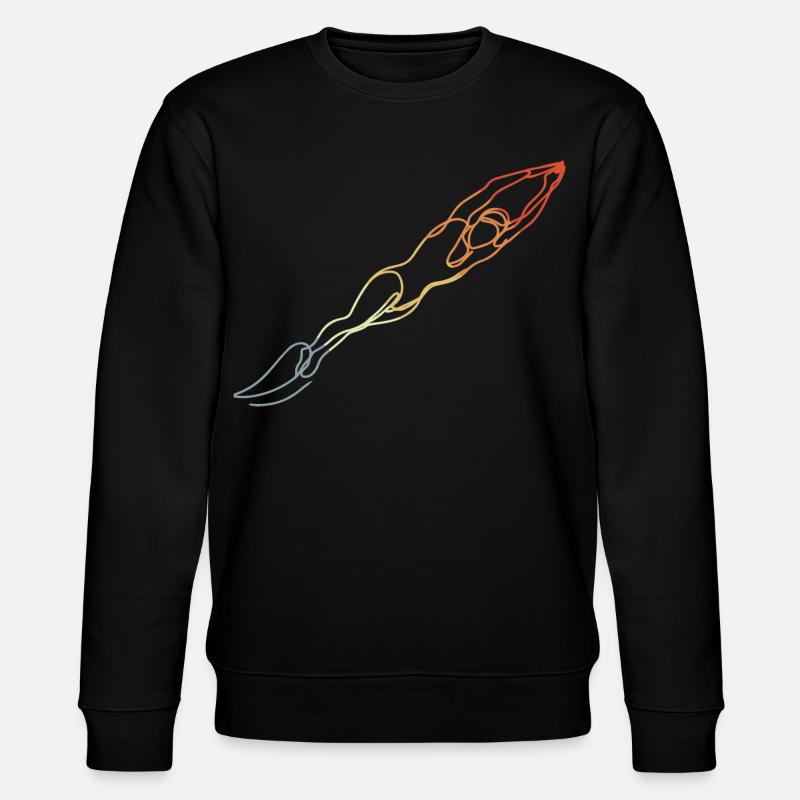 Schwimmen Retro Stil - Stanley/Stella Unisex Bio-Sweatshirt CHANGER  - Schwarz