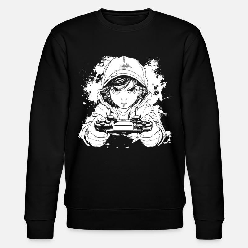 Gamer Anime Stil - Stanley/Stella Unisex Bio-Sweatshirt CHANGER  - Schwarz