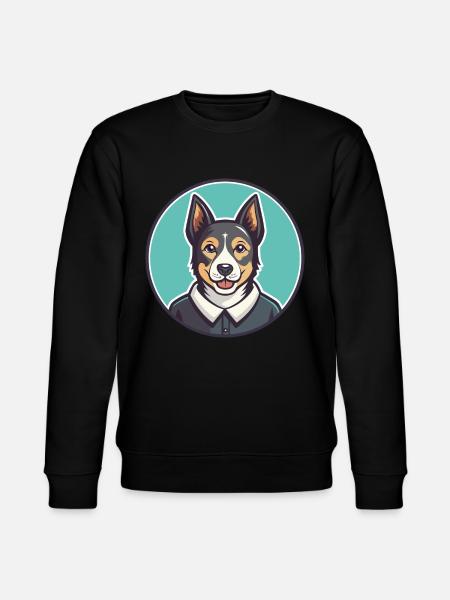 Cesky Strakaty Pes Dog Breed Cartoon Kawaii - Stanley/Stella CHANGER Unisex Organic Sweatshirt - black