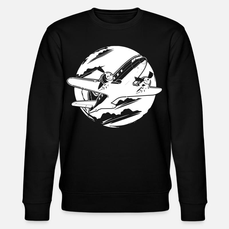 Dessin d’avion - Sweat bio CHANGER Stanley/Stella Unisexe - noir