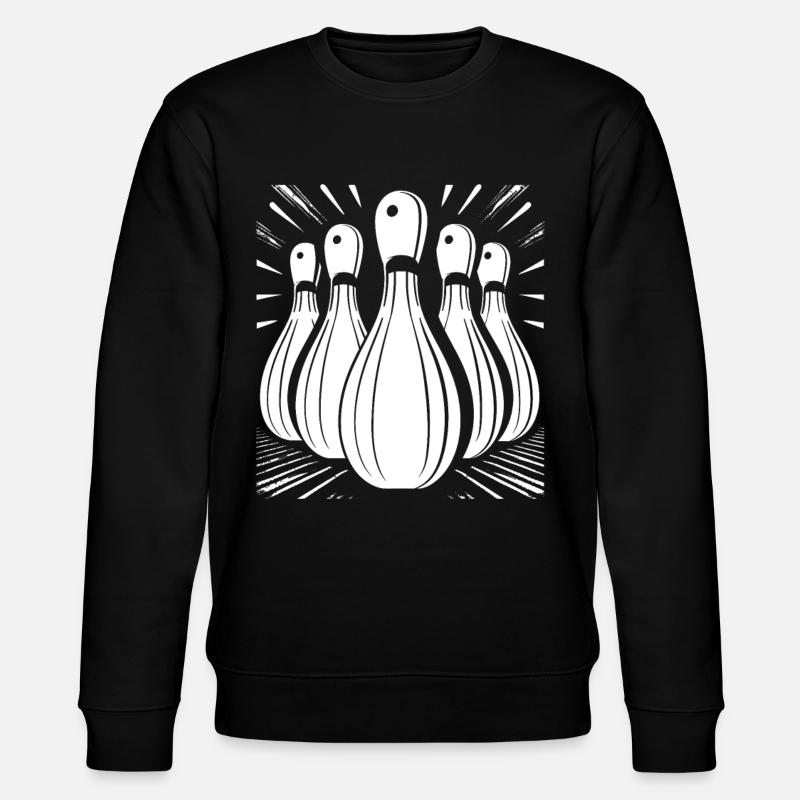 Bowling Graphics - Stanley/Stella CHANGER Unisex Organic Sweatshirt - black