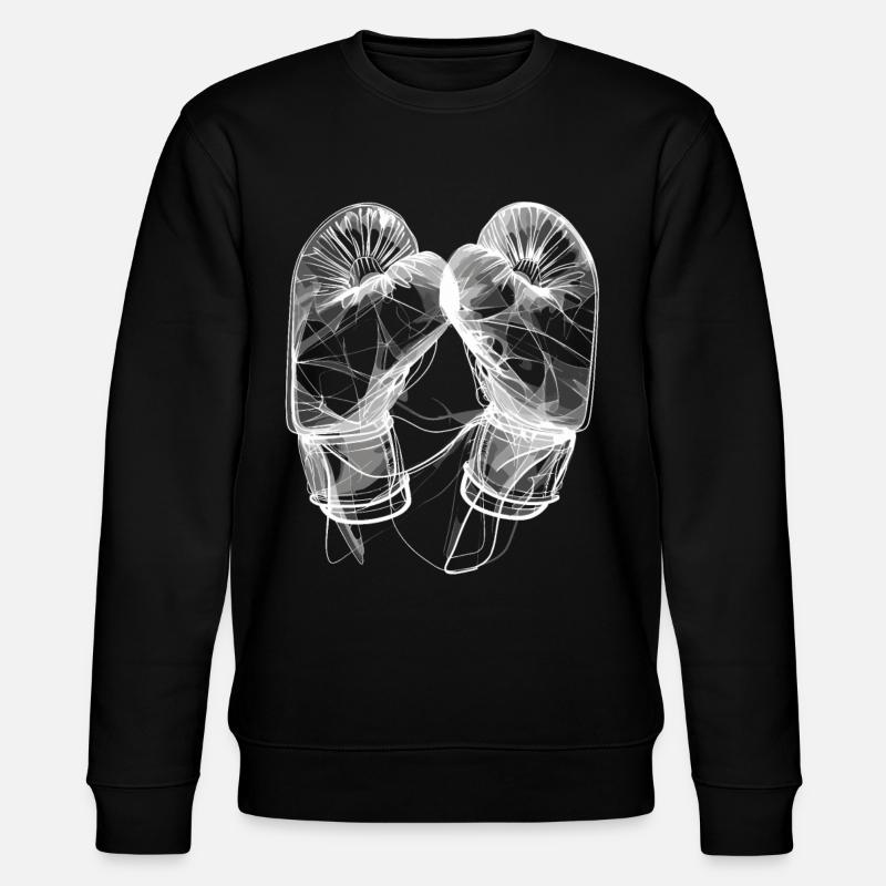 Boxhandschuhe Line Art - Stanley/Stella Unisex Bio-Sweatshirt CHANGER - Schwarz