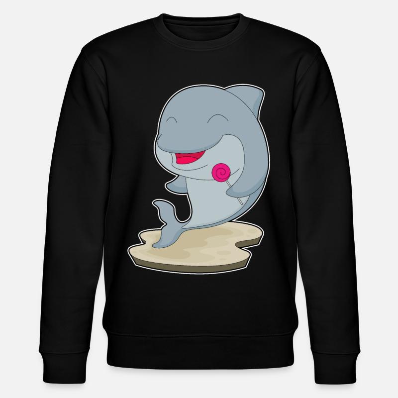 Sucette dauphin - Sweat bio CHANGER Stanley/Stella Unisexe - noir