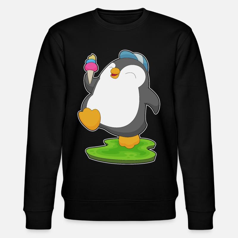 Pinguin Waffeleis - Stanley/Stella Unisex Bio-Sweatshirt CHANGER  - Schwarz