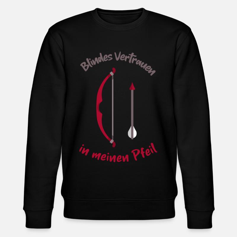 Bogenschießen Enthusiasten - Stanley/Stella Unisex Bio-Sweatshirt CHANGER  - Schwarz