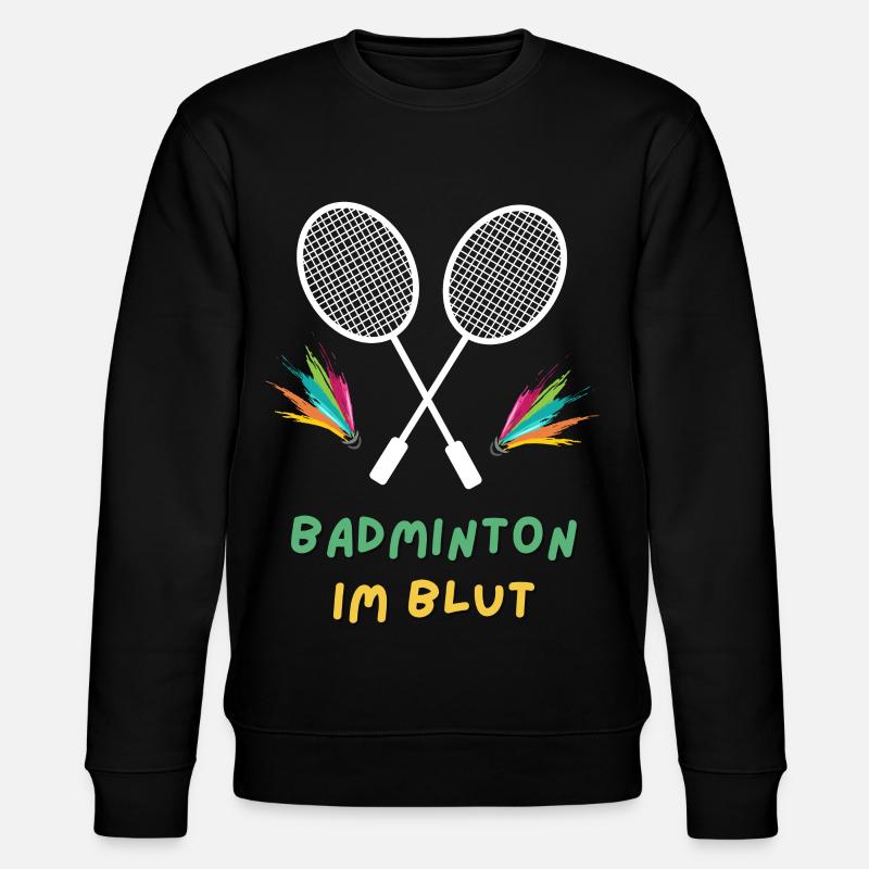 Badminton im Blut - Stanley/Stella Unisex Bio-Sweatshirt CHANGER - Schwarz