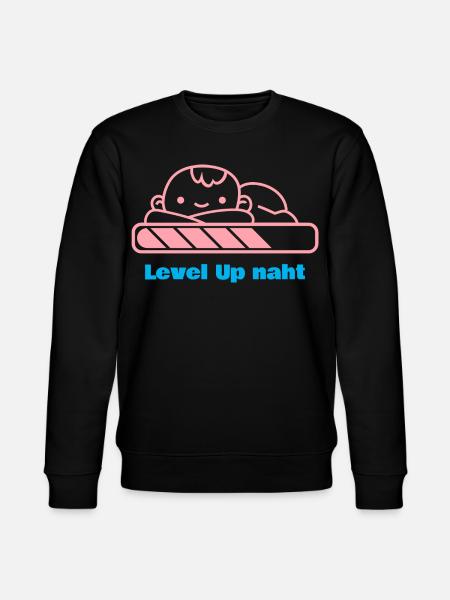 Level Up, Bald-Papa! - Stanley/Stella Unisex Bio-Sweatshirt CHANGER - Schwarz