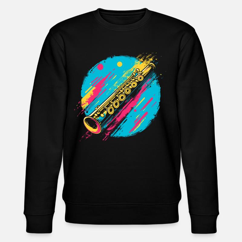 Flöte - Stanley/Stella Unisex Bio-Sweatshirt CHANGER  - Schwarz