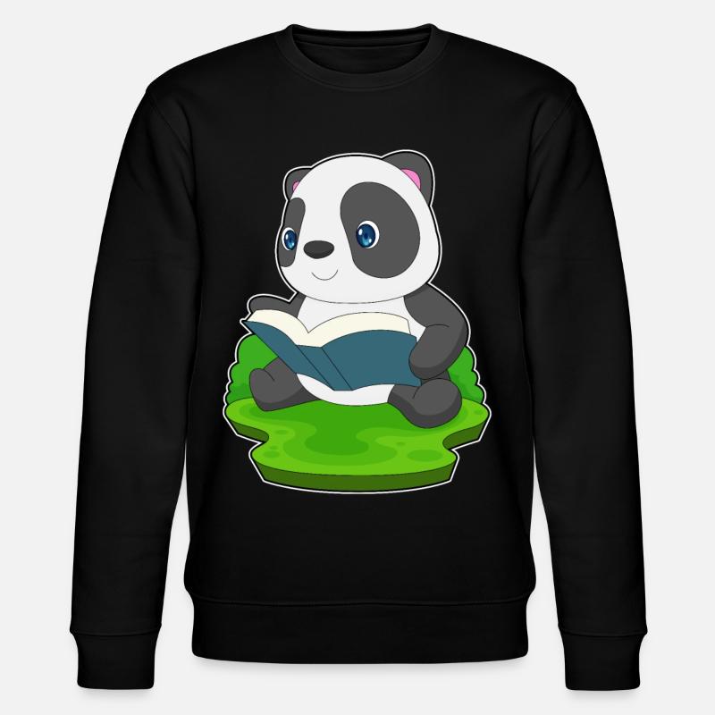 Panda Buch - Stanley/Stella Unisex Bio-Sweatshirt CHANGER  - Schwarz