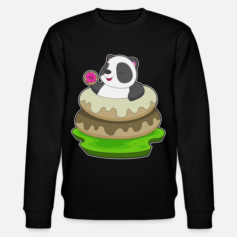 Panda Donuts - Stanley/Stella Unisex Bio-Sweatshirt CHANGER  - Schwarz