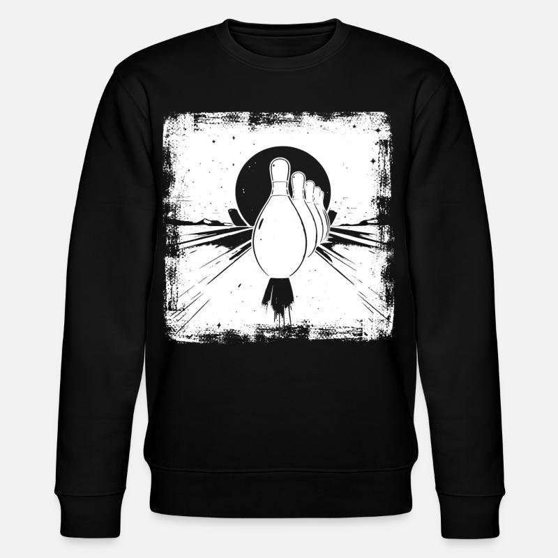 Bowling Pins - Stanley/Stella Unisex Bio-Sweatshirt CHANGER  - Schwarz