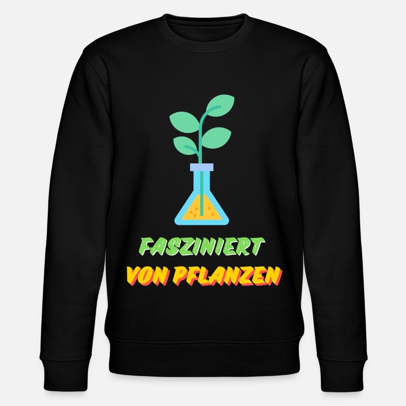 Fasziniert von Pflanzen - Stanley/Stella Unisex Bio-Sweatshirt CHANGER - Schwarz