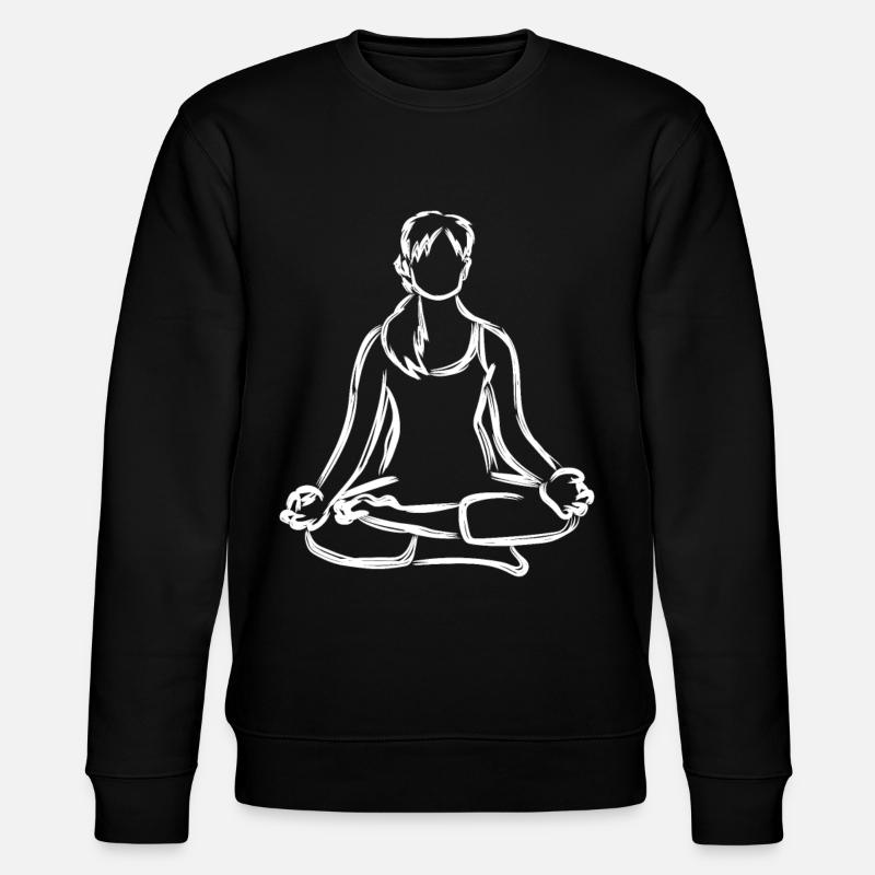 Yogini Zeichnung - Stanley/Stella Unisex Bio-Sweatshirt CHANGER - Schwarz