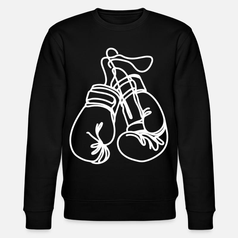 Boxhandschuhe Zeichnung - Stanley/Stella Unisex Bio-Sweatshirt CHANGER - Schwarz