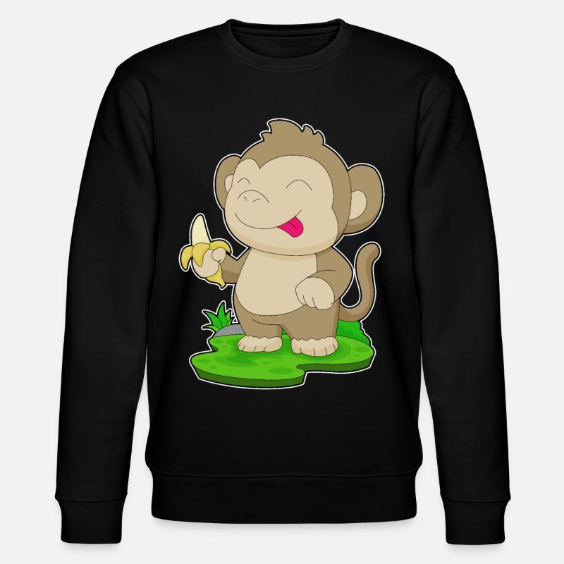 Singe Banane - Sweat bio CHANGER Stanley/Stella Unisexe - noir
