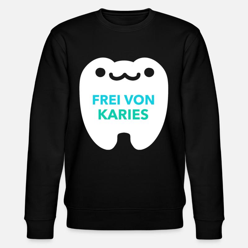 FREI VON KARIES - Stanley/Stella Unisex Bio-Sweatshirt CHANGER  - Schwarz