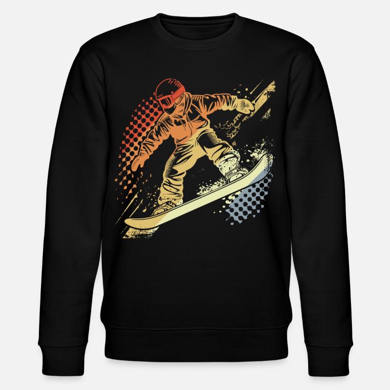 Snowboarder Graphique Rétro - Sweat bio CHANGER Stanley/Stella Unisexe - noir