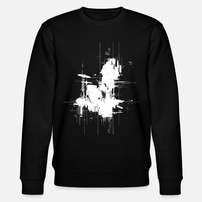 Schlagzeug - Stanley/Stella Unisex Bio-Sweatshirt CHANGER  - Schwarz