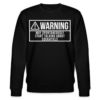 Nymphensittich - Stanley/Stella Unisex Bio-Sweatshirt CHANGER  - Schwarz - Vorne - Nik (191cm) & Marisol (170cm)