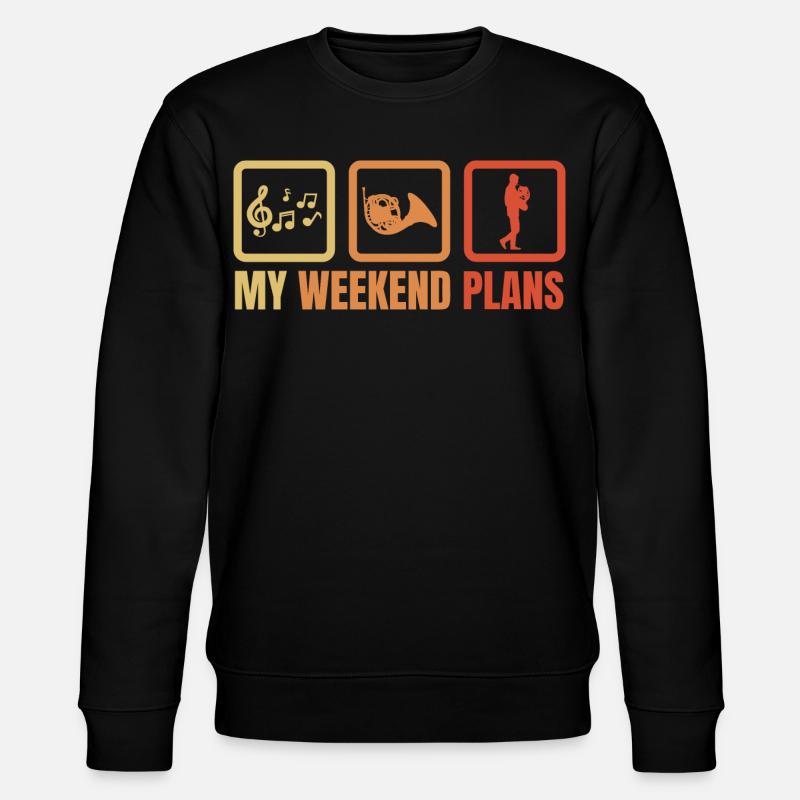 French horn player weekend routine - Stanley/Stella CHANGER Unisex Organic Sweatshirt - black